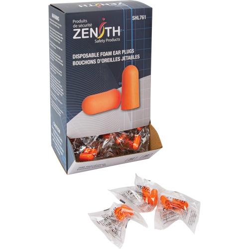 Foam Earplugs, Pair - Polybag Solutions industrielles ALPHA