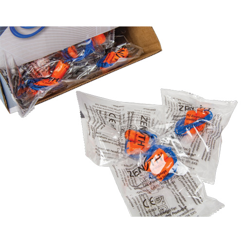 Bouchons d'oreilles en mousse, Paire - Sac en poly, Avec cordon Solutions industrielles ALPHA
