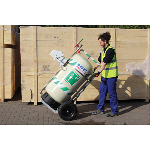 Douche d'urgence mobile et ind&eacute;pendant avec douche oculaire et faciale, Capacit&eacute; 30 gal., Conformit&eacute; Aucune Solutions industrielles ALPHA