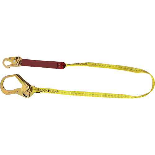 External Energy Absorber Lanyard with 2-1/4" Hook, 6', Snap Hook Center, Snap Hook Leg Ends, Polyester Solutions industrielles ALPHA