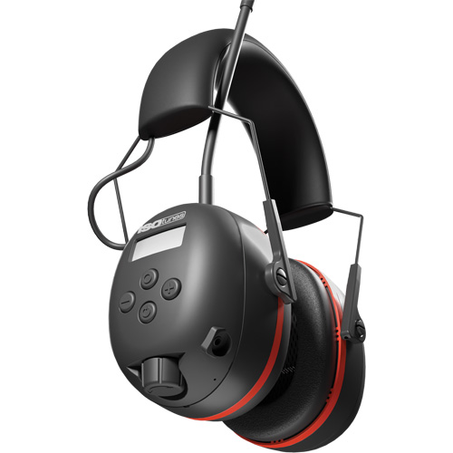 &eacute;couteurs AM/ FM Air Defender noir & Rouge, Style Bandeau, 24 dB Solutions industrielles ALPHA
