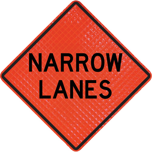 Quadra Flex Roll-Up Sign with Traffic Control Person Ahead Symbol Solutions industrielles ALPHA