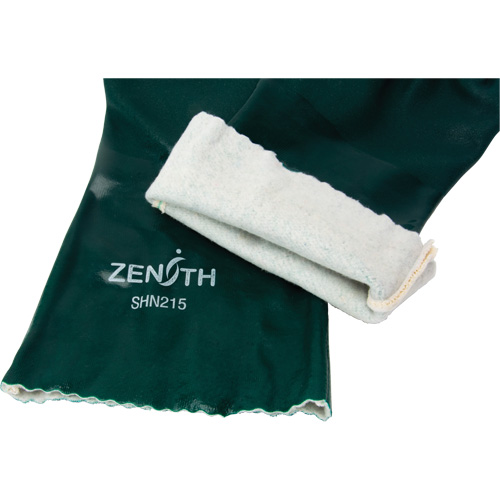 Double Dipped Green Gloves, 14" L, PVC, Cotton Jersey Inner Lining, 70-mil Solutions industrielles ALPHA