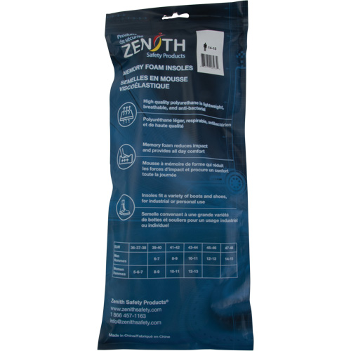 Semelles en mousse visco&eacute;lastique, Femmes 5 - 7 Solutions industrielles ALPHA