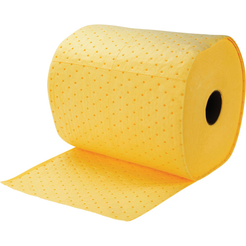 Rouleaux absorbants li&eacute;es, Poids moyen, 150' lo x 15" la, Absorption 8 gal. Solutions industrielles ALPHA