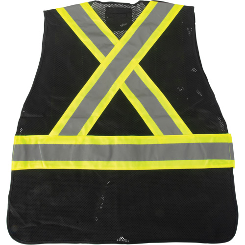 Veste d'arpenteur conforme aux normes de la CSA, Noir, Moyen, Polyester Solutions industrielles ALPHA