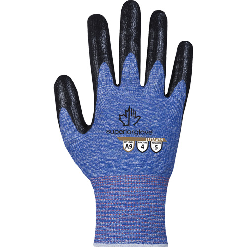 Gant extr&ecirc;mement r&eacute;sistant aux coupures, Taille 7, Calibre 13, Rev&ecirc;tement Mousse de nitrile, Enveloppe en TenActiv, ASTM ANSI niveau A9 Solutions industrielles ALPHA