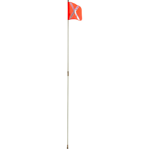 Tige de s&eacute;curit&eacute; robuste, Fixation Filet&eacute;, Hauteur 8', Orange avec X r&eacute;fl&eacute;chissant Solutions industrielles ALPHA
