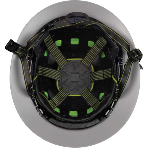 Casque Fibre Metal de style escalade avec bordure compl&egrave;te, R&eacute;pond aux normes CSA type 2, Suspension Rochet, Ventil&eacute; Solutions industrielles ALPHA