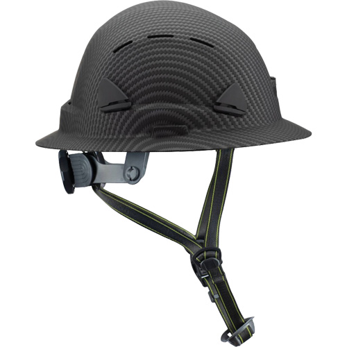Casque Fibre Metal de style escalade avec bordure compl&egrave;te, R&eacute;pond aux normes CSA type 2, Suspension Rochet, Ventil&eacute; Solutions industrielles ALPHA