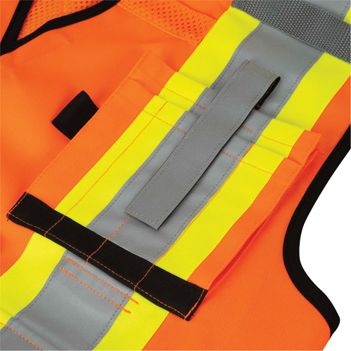 6680 High-Visibility Antimicrobial Mesh-Back Surveyor Vest, High Visibility Orange, Small, Polyester Solutions industrielles ALPHA