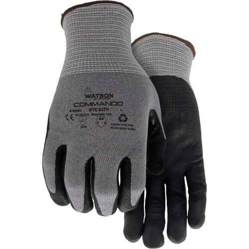 Gants r&eacute;sistant &agrave; la coupe 338 Commando, Taille Petit, Calibre 18, Rev&ecirc;tement Mousse de nitrile, Enveloppe en PEHP/Polyester/Spandex/Acier inoxydable, ASTM ANSI niveau A8/EN 388 niveau F Solutions industrielles ALPHA