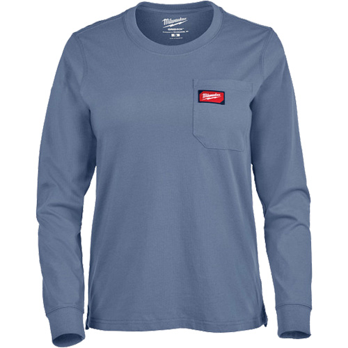 T-shirt &agrave; manches longues avec poches GRIDIRON, Femmes, T-petit, Bleu Solutions industrielles ALPHA