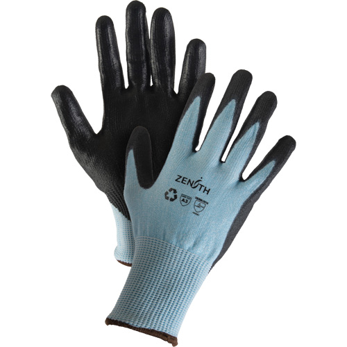 Eco-Friendly Stretch Cut-Resistant Gloves, Size 9, 13 Gauge, Polyurethane Coated, HPPE/RPET Shell, ASTM ANSI Level A3 Solutions industrielles ALPHA