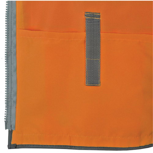 Pioneer Mesh Back Zip Front Surveyor Safety Vest, High Visibility Orange, Small, Polyester Solutions industrielles ALPHA