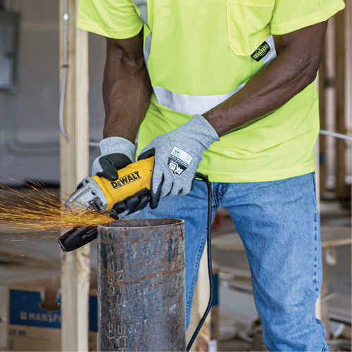 Gants de travail r&eacute;sistants &agrave; la coupe, compatibles avec &eacute;crans tactiles RWG566 AXIS, Taille 2T-Grand, Calibre 18, Rev&ecirc;tement Polyur&eacute;thane, Enveloppe en Acier inoxydable/PEHP, ASTM ANSI niveau A5/EN 388 niveau E Solutions industrielles ALPHA