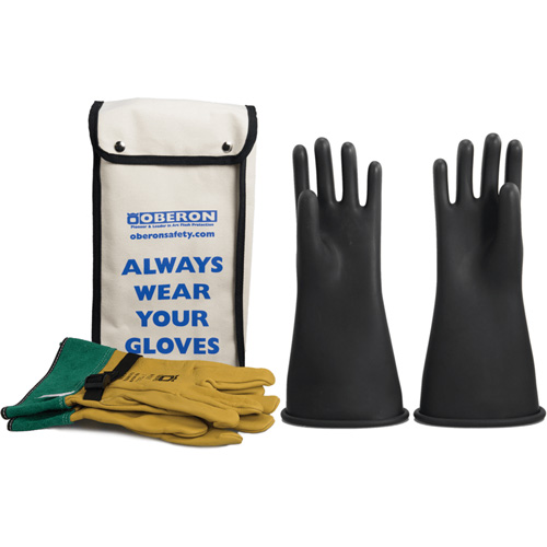 Ensemble de gants en caoutchouc pour l'&eacute;lectricit&eacute; de classe 2, 9, 14" lo, 37 cal/cm², NFPA 70E Solutions industrielles ALPHA