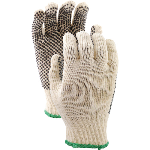 Gants en tricot avec pois de PVC 417, Poly/coton, Un c&ocirc;t&eacute;, Petit Solutions industrielles ALPHA