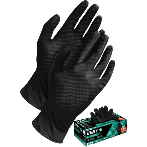 Deny&reg; Disposable Gloves, Small, Nitrile, 6-mil, Powder-Free, Black Solutions industrielles ALPHA