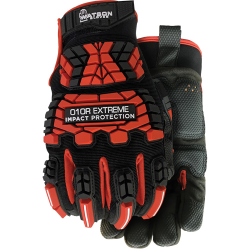 010R Extreme Red Impact Resistant Gloves, X-Small, Microfibre Palm, Hook & Loop Cuff Solutions industrielles ALPHA
