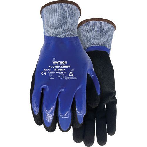 372 Stealth Avenger Gloves, Small, Nitrile Coating, 15 Gauge, RPET Shell Solutions industrielles ALPHA