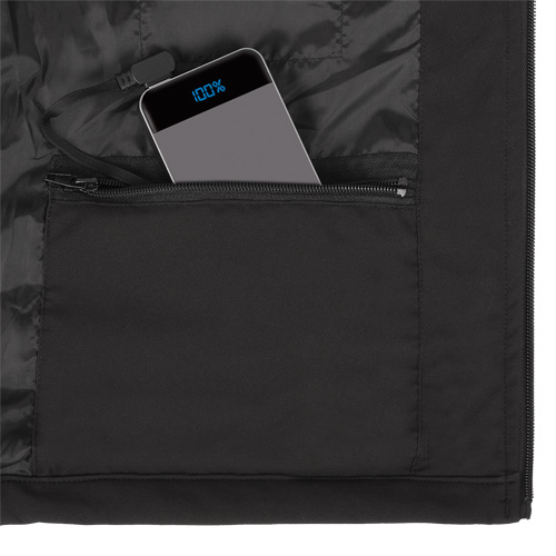 Veste chauffante Softshell, Hommes, Petit, Noir Solutions industrielles ALPHA