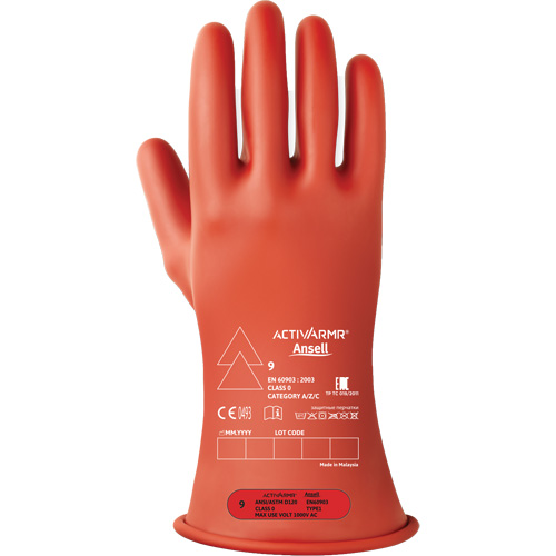 Gants &eacute;lectriques isol&eacute;s ultra l&eacute;gers ActivArmr RIG R011RUL, ASTM classe 0, Taille 7, 11" lo Solutions industrielles ALPHA