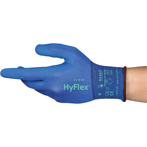 Gants Hyflex 11-814, Taille 5/2T-petit, Calibre 18, Rev&ecirc;tement Mousse de nitrile, Enveloppe en Nylon/Spandex, ASTM ANSI niveau A1/EN 388 niveau 1/EN 388 niveau A Solutions industrielles ALPHA