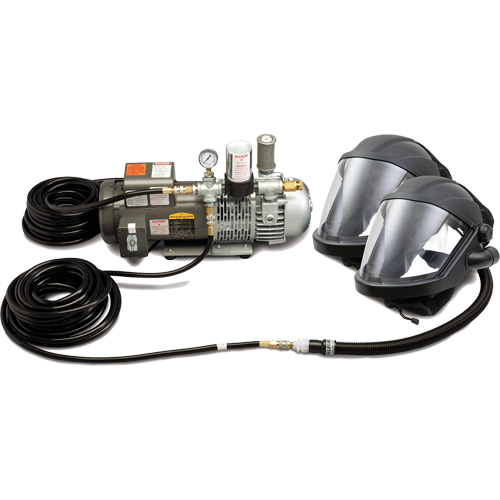 2-Worker MAXSHIELD&reg; Supplied Air Shield System Solutions industrielles ALPHA