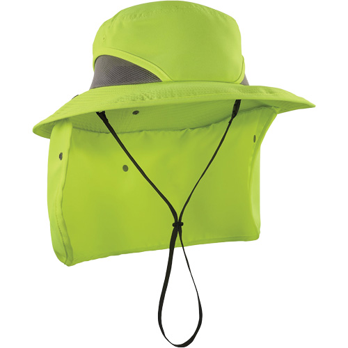 Chapeau de garde forestier 8934 Chill-Its avec prot&egrave;ge-nuque, grand/tr&egrave;s-grand, Lime haute visibilit&eacute; Solutions industrielles ALPHA