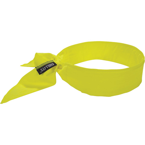Bandeau de refroidissement Chill-Its 6702 avec polym&egrave;res int&eacute;gr&eacute;s et fermeture &agrave; nouer, Jaune lime haute visibilit&eacute; Solutions industrielles ALPHA