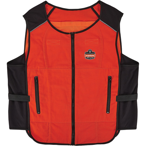 Chill-Its 6260 Lightweight Phase Change Cooling Vest with Rechargeable Packs, Large/X-Large, Orange Solutions industrielles ALPHA