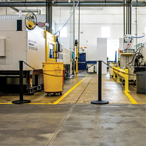 Montant industriel, Hauteur de 37", Jaune Solutions industrielles ALPHA