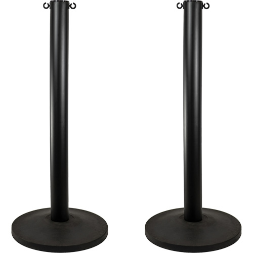 Industrial Stanchion, 37" High, Black Solutions industrielles ALPHA