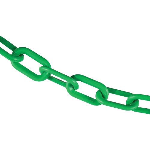 Chaîne de barri&egrave;re en plastique, Vert, Maillon de 2", 100' de long Solutions industrielles ALPHA