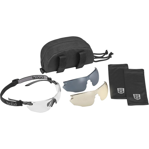 Ensemble de lunettes de s&eacute;curit&eacute; Combat, Lentille Transparent/Fum&eacute;e/Cuivre, Antibu&eacute;e/Anti-&eacute;gratignures, ANSI Z87+ Solutions industrielles ALPHA