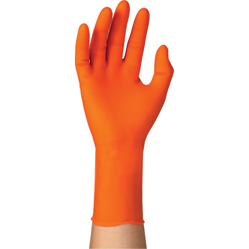 Gants jetables TOUCHNTUFF 93-800, 6,5/7, Latex/N&eacute;opr&egrave;ne/Nitrile, 23,6-mils, Sans poudre, Orange Solutions industrielles ALPHA