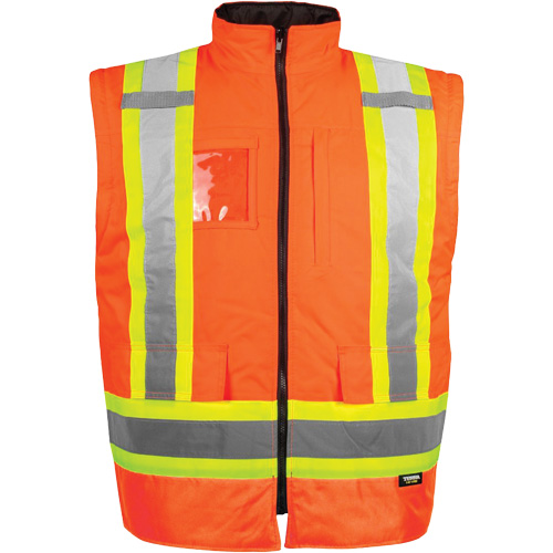 Manteau haute visibilit&eacute; 7-en-1, Polyester, Orange haute visibilit&eacute;, Grand Solutions industrielles ALPHA