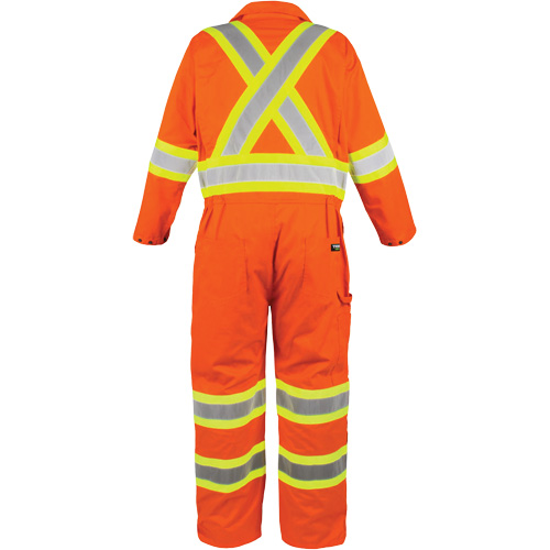 Combinaison non doubl&eacute;e haute visibilit&eacute;, Moyen, Orange haute visibilit&eacute; Solutions industrielles ALPHA