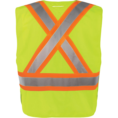 Gilet haute visibilit&eacute; &agrave; d&eacute;tachement rapide en 5 points, Orange haute visibilit&eacute;, Moyen/Petit, Polyester Solutions industrielles ALPHA