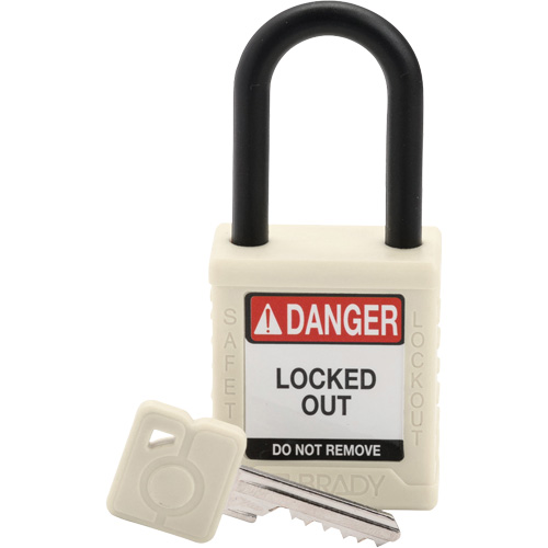 Velocity Safety Lockout Padlock, Safety Padlock, Keyed Different, Nylon, 1-1/2" Width Solutions industrielles ALPHA