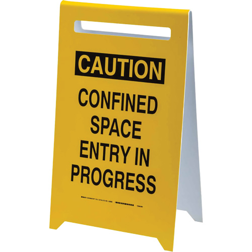 "Caution Confined Space Entry In Progress" Floor Sign, English Solutions industrielles ALPHA