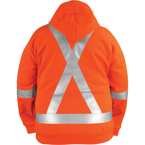High-Visibility Wind Resistant Zip-Front Sweatshirt with DetachableHood, Men's, Medium, High Visibility Orange, 27.7 cal/cm² Solutions industrielles ALPHA