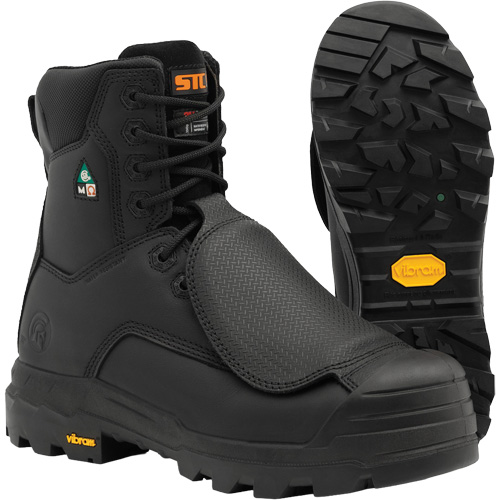 Bottes de travail Vulcan avec protecteur m&eacute;tatarsien &agrave; l'ext&eacute;rieur, Cuir, Taille 5, Imperm&eacute;able Solutions industrielles ALPHA