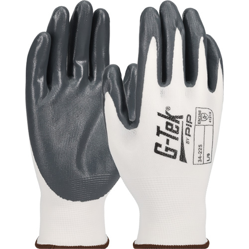 Gants en tricot sans couture G-Tek &eacute;conomiques, T-Grand, R&ecirc;vetement Nitrile, Calibre 13, Enveloppe en Nylon Solutions industrielles ALPHA