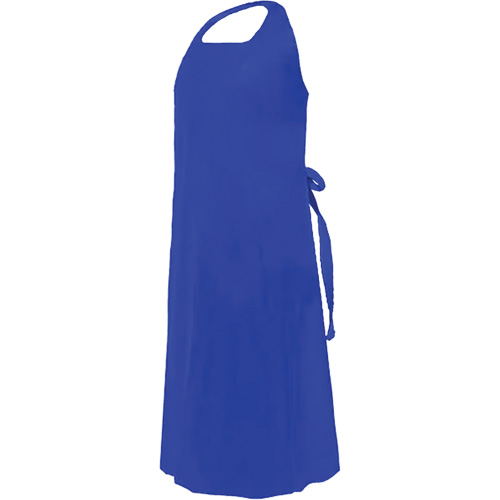 CoverMe Apron with Die-Cut Neck, Polyurethane, 45" L x 35" W, Blue Solutions industrielles ALPHA