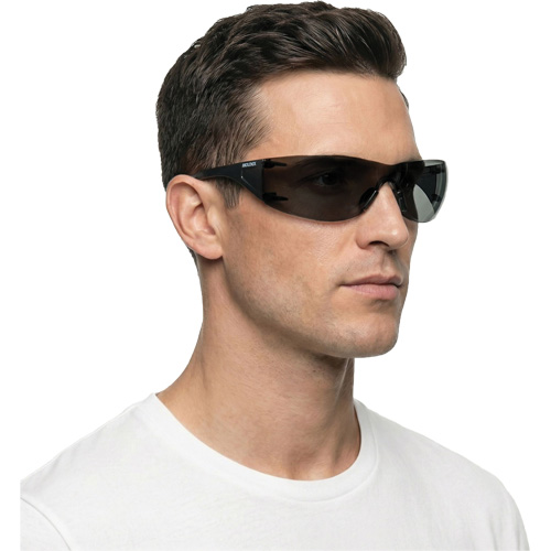 Lunettes de s&eacute;curit&eacute; Adapt Lite, Lentille Fum&eacute;e, Antibu&eacute;e/Anti-&eacute;gratignures, ANSI Z87+/R&eacute;pond ou surpasse la norme CSA Z94.3 Solutions industrielles ALPHA