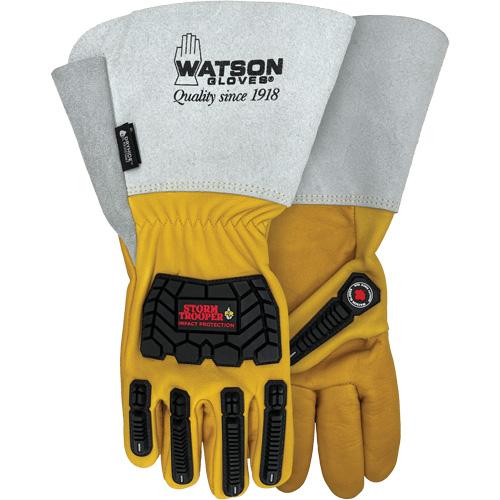 Storm Trooper Water-Resistant Gloves, Large, Cowhide Palm, Gauntlet Cuff Solutions industrielles ALPHA