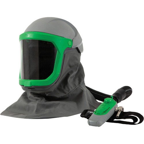 Z-Link Respirator with Safety Lens, FR Shoulder Cape, Breathing Tube & C40, Facepiece Respirator/Welding Helmet Solutions industrielles ALPHA