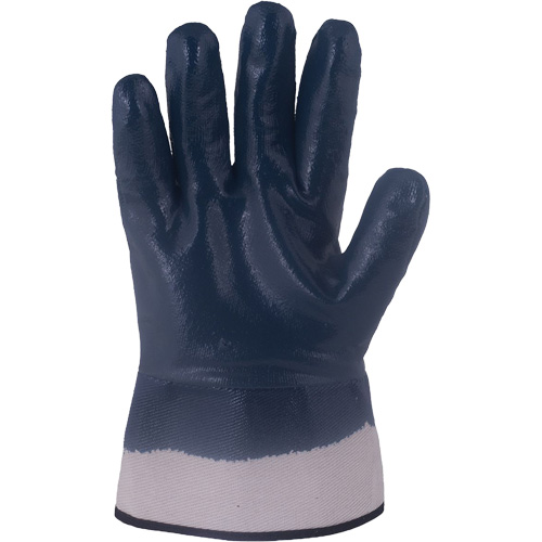 Gants bleu marine avec manchettes renforc&eacute;es &agrave; entoilage coll&eacute; Horizon, T-Grand, R&ecirc;vetement Nitrile, Enveloppe en Jersey/Coton Solutions industrielles ALPHA
